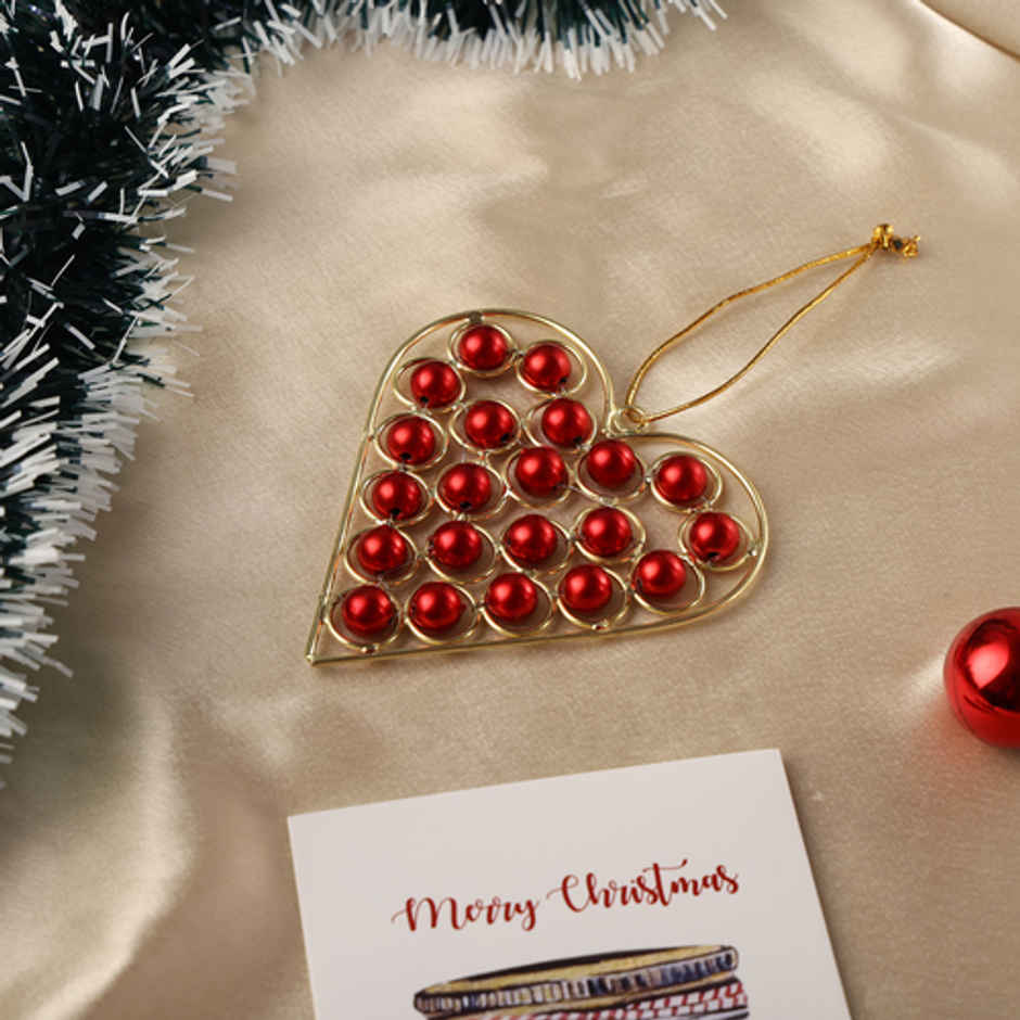 Metal Christmas Heart Hanging Ornament | Urban Born