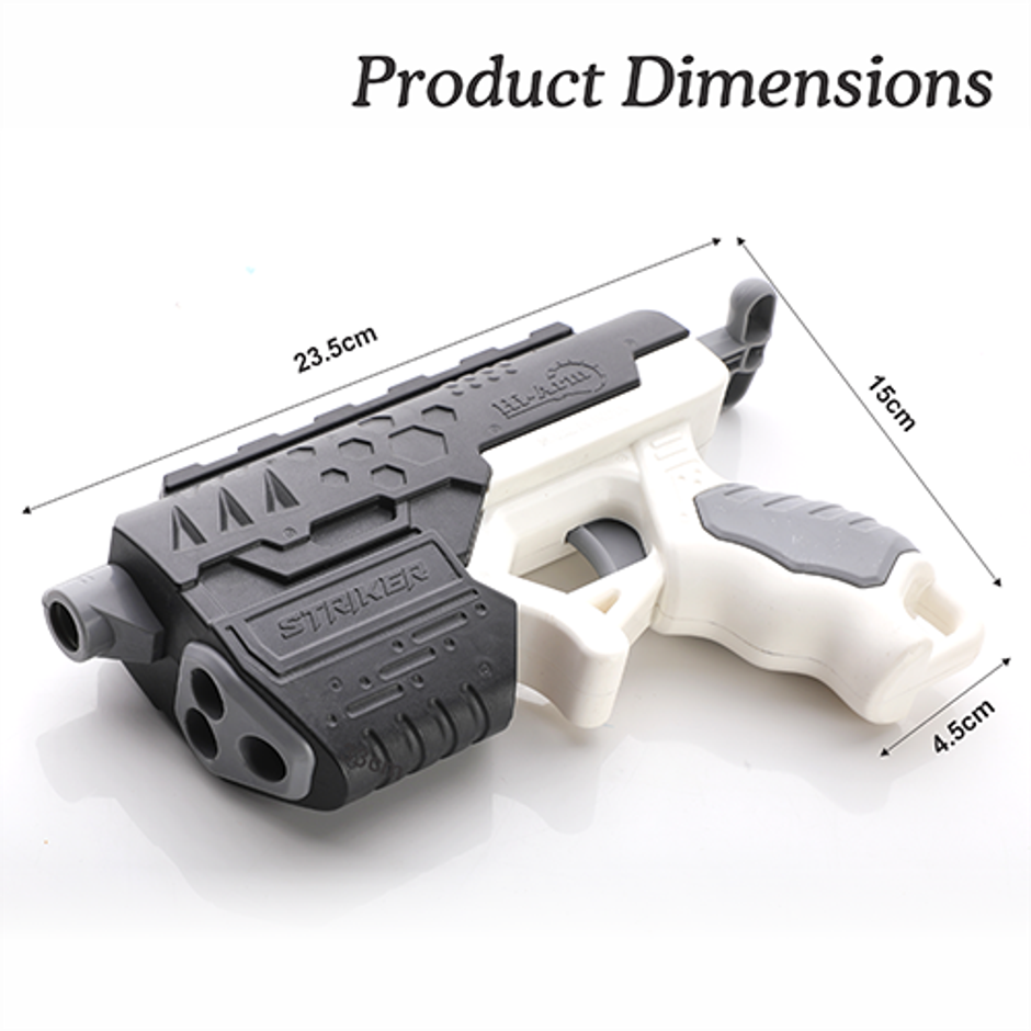 Aditi Toys Soft Bullet Gun - Plastic Toy Gun with 10 Foam Bullets for Kids, 60 Ft Shooting Range -3Y+