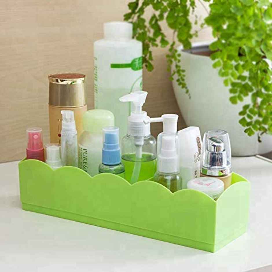 Go Hooked 5 Grid Plastic Storage Box Drawer Organizer | Set Of 4 | Multicolor