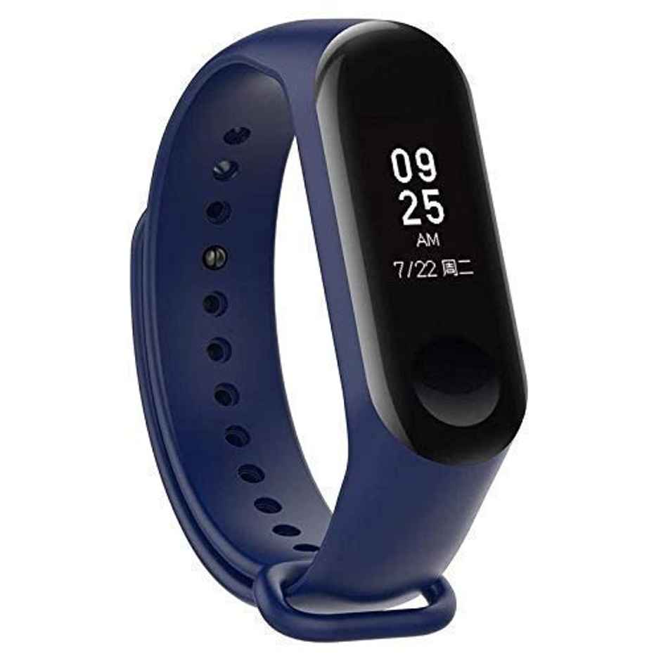 Sounce Black & Blue Adjustable Strap Combo for Xiaomi Mi Band 3-Mi Band 4 (Multicolor, Only Strap)