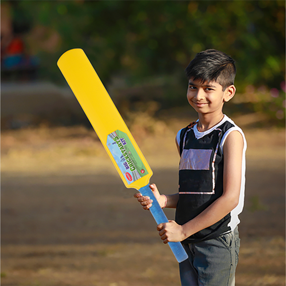 Aditi Toys Big Cricket Kit for Kids - Includes 1 Bat & 1 Ball for Indoor and Outdoor Play, 5+