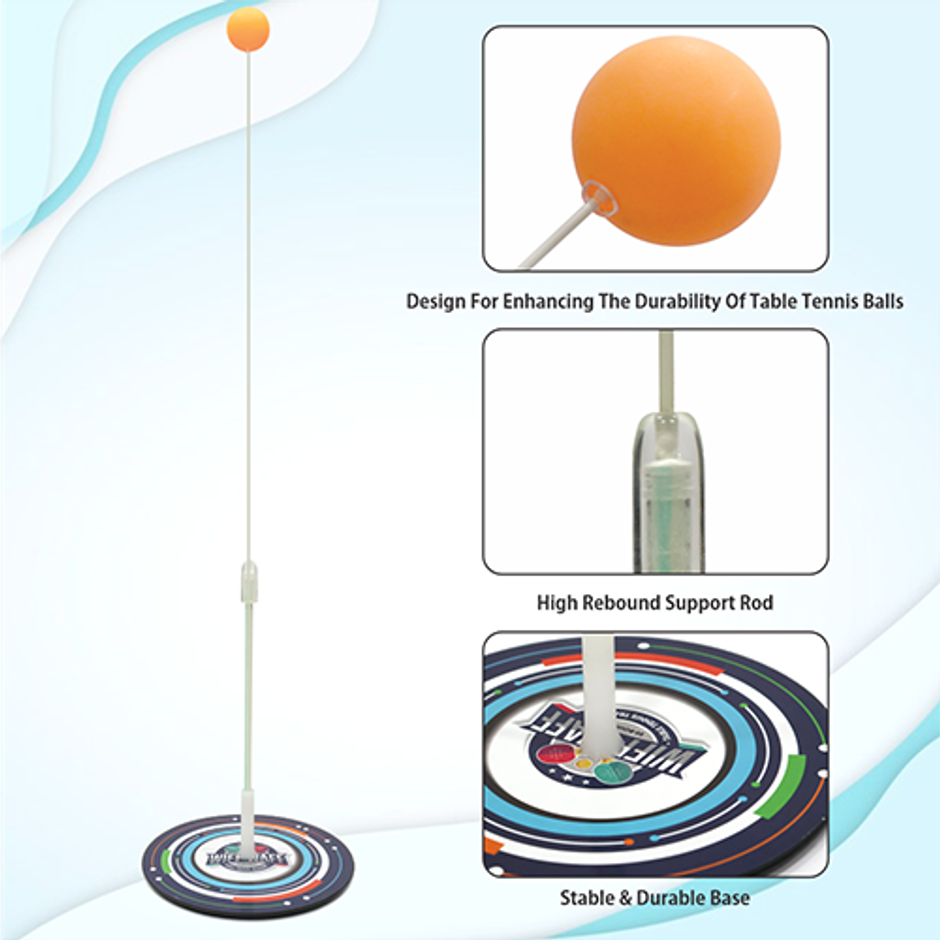 Aditi Toys Table Tennis Trainer - Elastic Shaft Ping Pong Set for Kids, Indoor & Outdoor Play, 5Y+