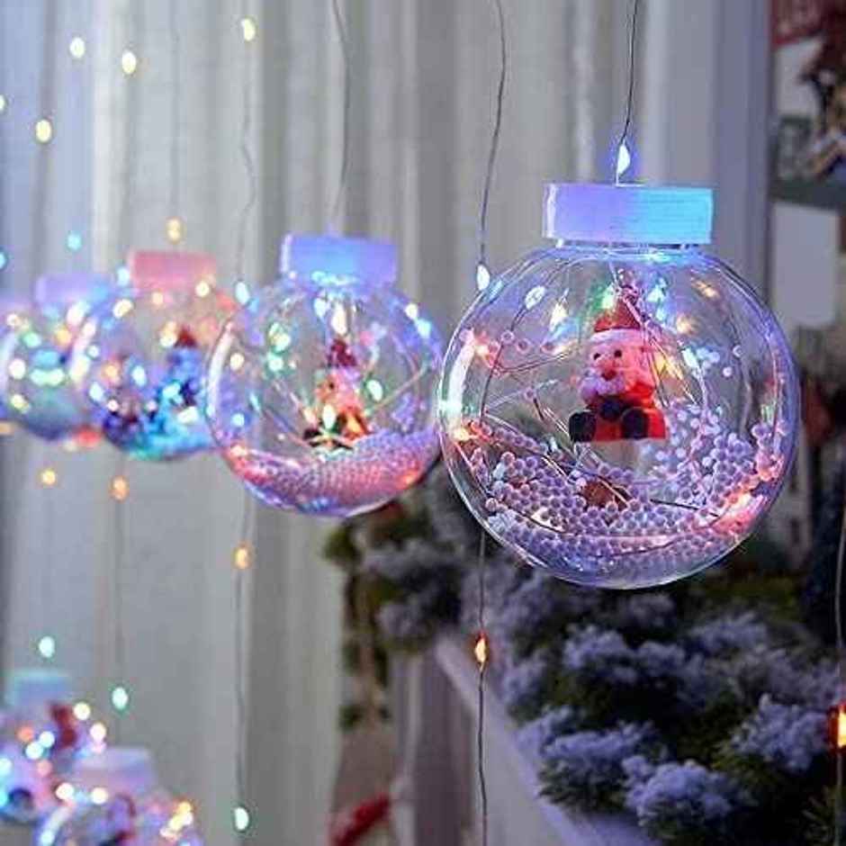 Quace Santa Wish Balls Curtain - Multicolour