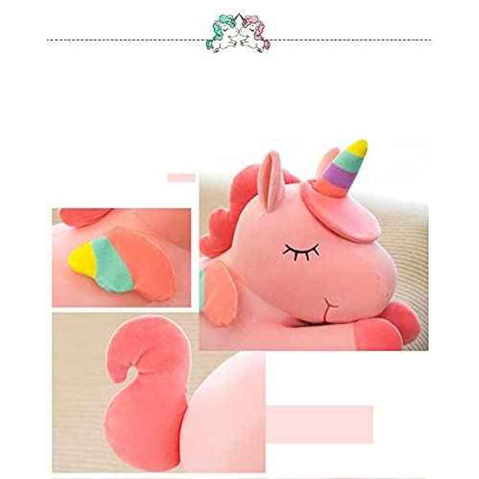 DearJoy Flying Unicorn Soft Toy - Pink, 30cm