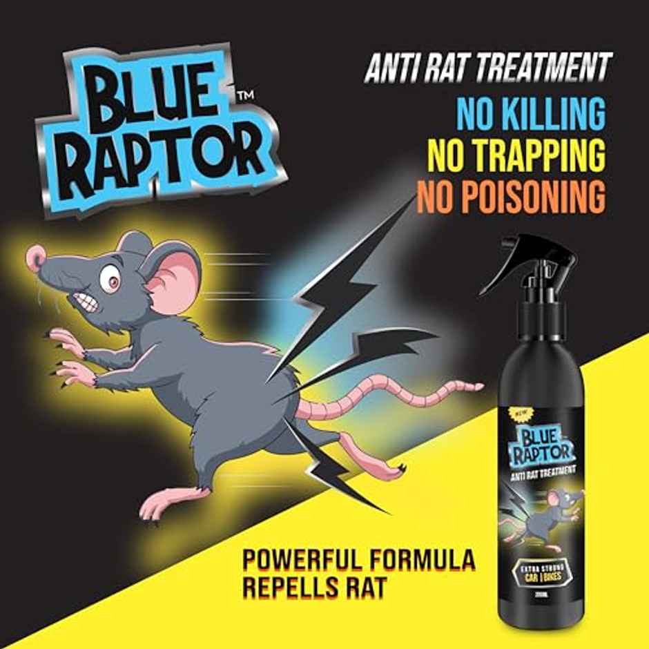 Blue Raptor No Entry Highly Effective Rat Repellent Car Spray | Odour-Free