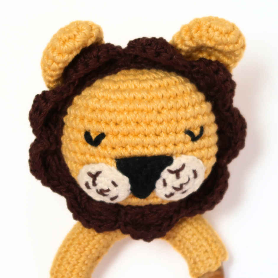 The Kalaa Store Handcrafted Lion Rattle