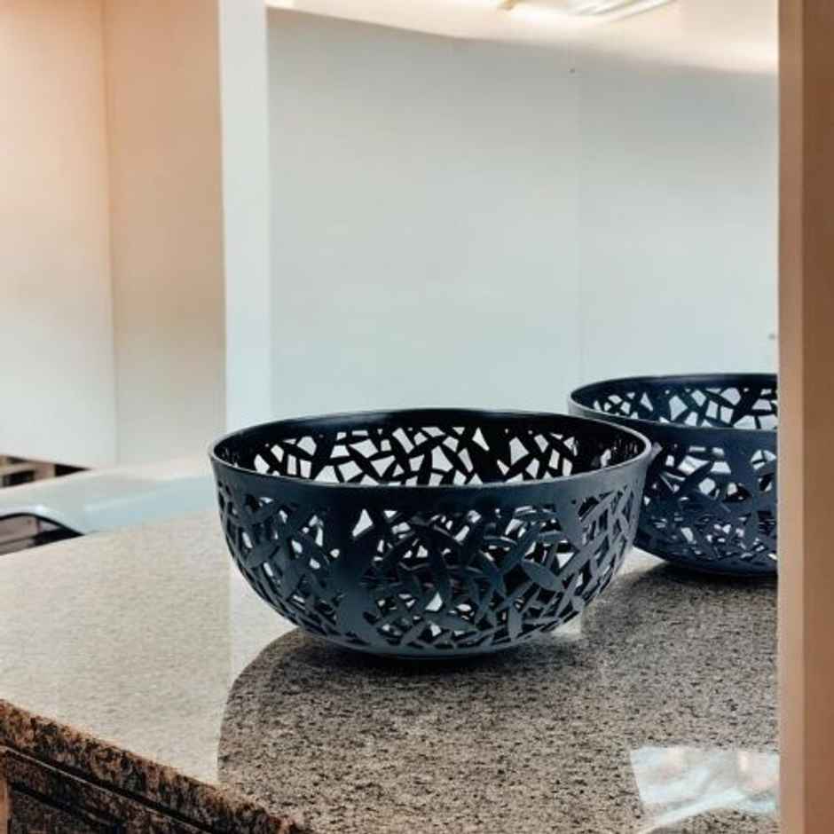 Go Hooked Plastic Fruit Bowl - Dark Grey