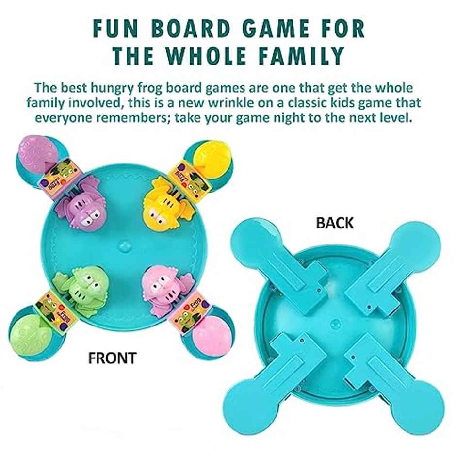 Storio Hungry Frog Indoor Board Game | Multiplayer Puzzle Toy For Kids | Gift | 4 Players