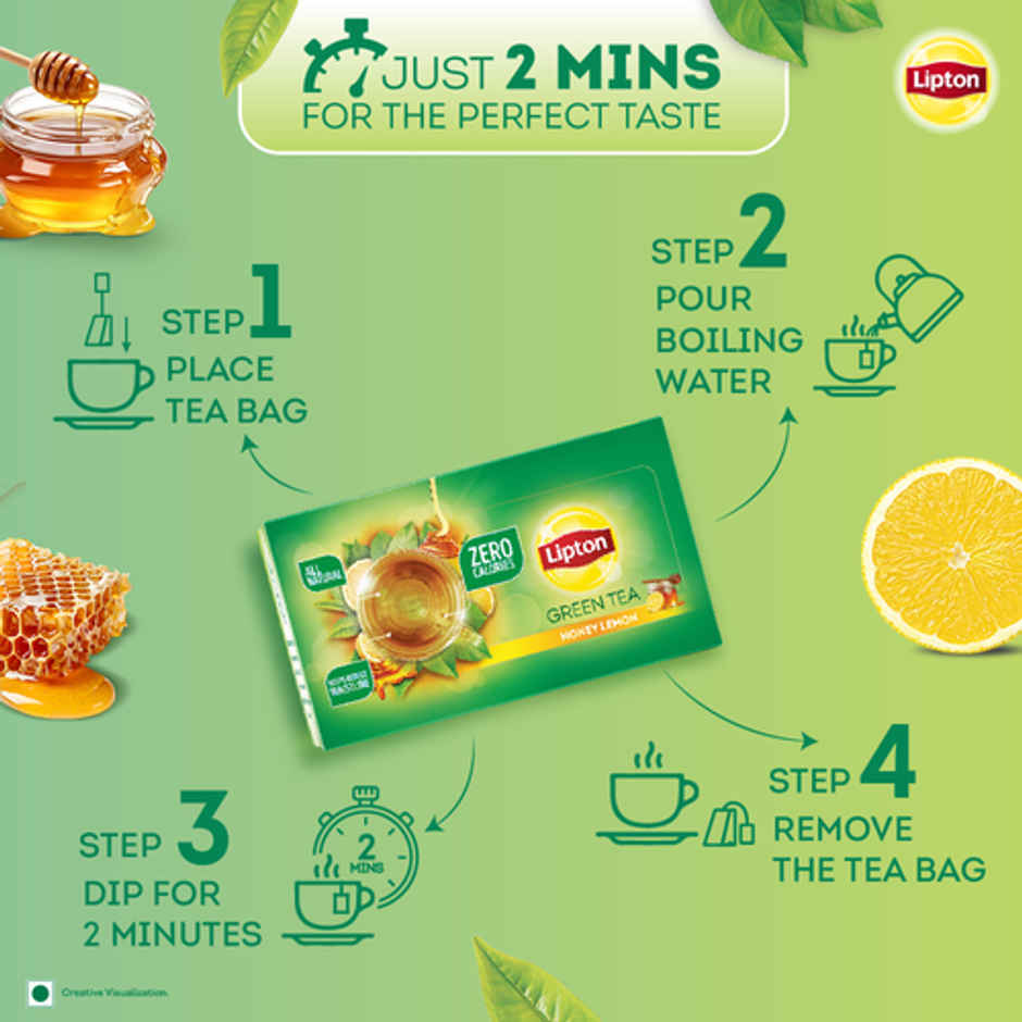 Lipton Honey Lemon Green Tea Bags