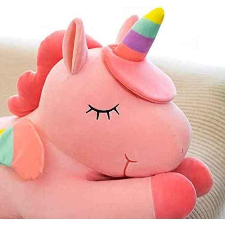 DearJoy Flying Unicorn Soft Toy - Pink, 30cm