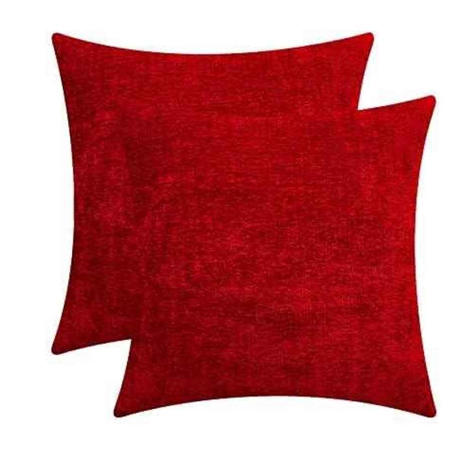Lushomes Chenille Couch Covers - Red | 20 x 20 inch