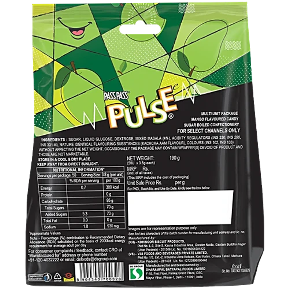 Pulse Kachcha Aam Candies | Tangy & Sweet