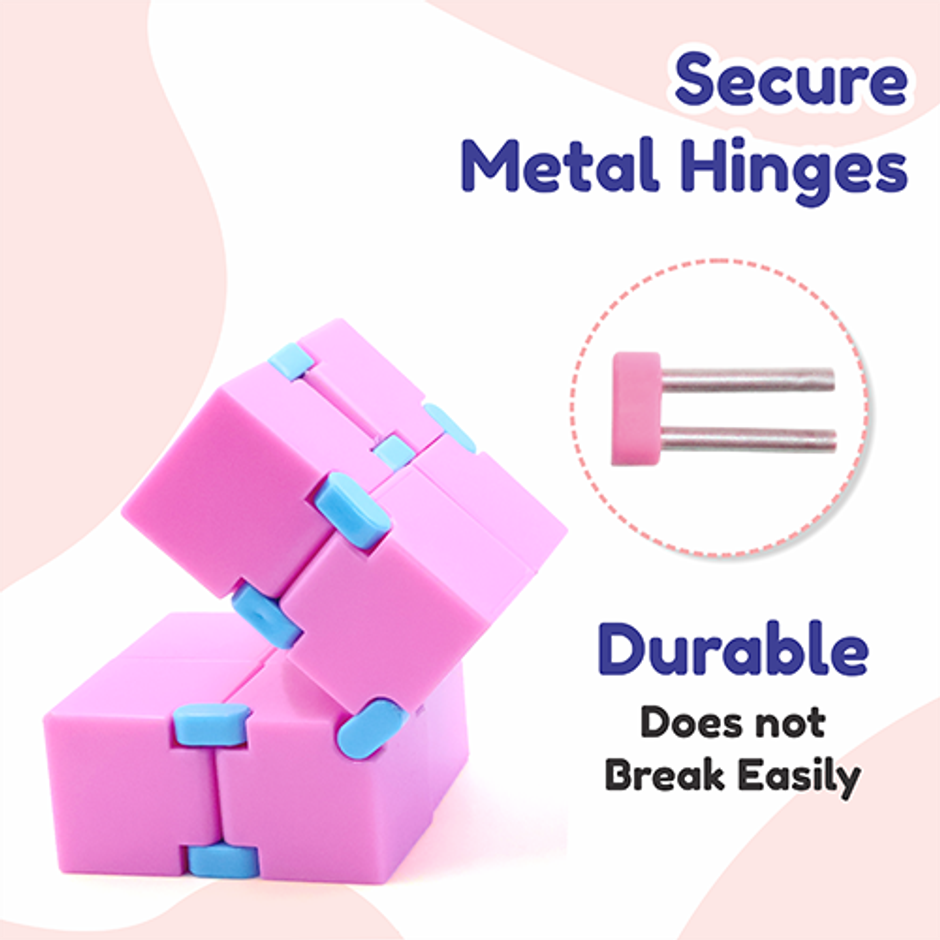 Aditi Toys Fidget Cube for Anxiety Relief-Durable & Safe, ABS Plastic Safe Material Age 3+ | Pink