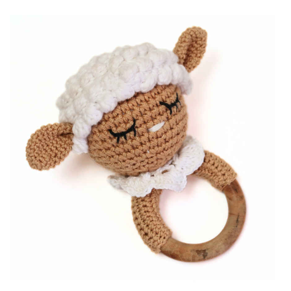 The Kalaa Store Handcrafted Sheep Rattle