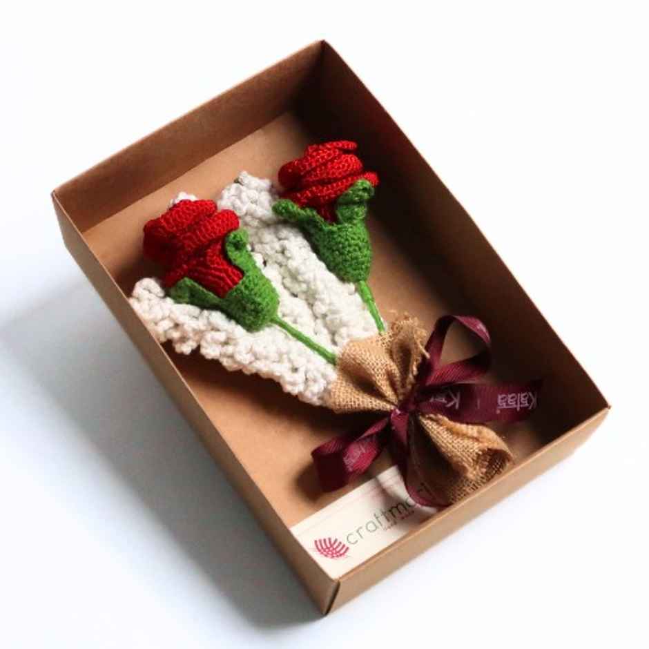 Handcrafted Crochet Roses Bouquet | The Kalaa Store