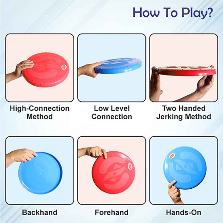 Aditi Toys Flying Disc Frisbee Picnic, Beach for Kids & Adults - Outdoor Game, Red/Blue