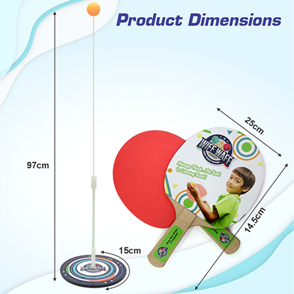 Aditi Toys Table Tennis Trainer - Elastic Shaft Ping Pong Set for Kids, Indoor & Outdoor Play, 5Y+