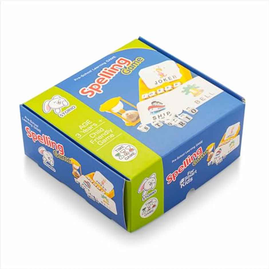 Storio Toys Spelling Brain Games For Kids with Flash Cards,2 In 1 Matching Letter Games
