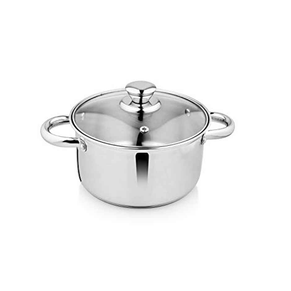BAY6 Casserole | 18 cm | 2300 ml | Glass Lid | Induction Compatible