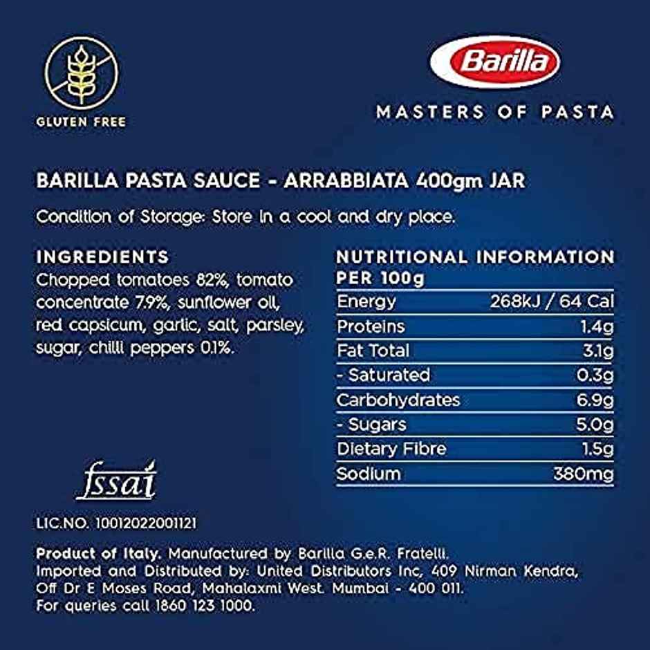 Barilla Arrabbiata Pasta And Pizza Sauce
