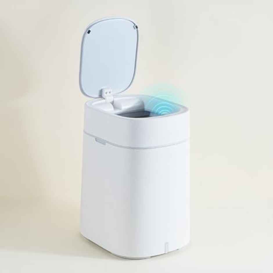 Lifelong Automatic Motion-Sensor Dustbin with Slow Descent & One Touch Operation | 12 L | White
