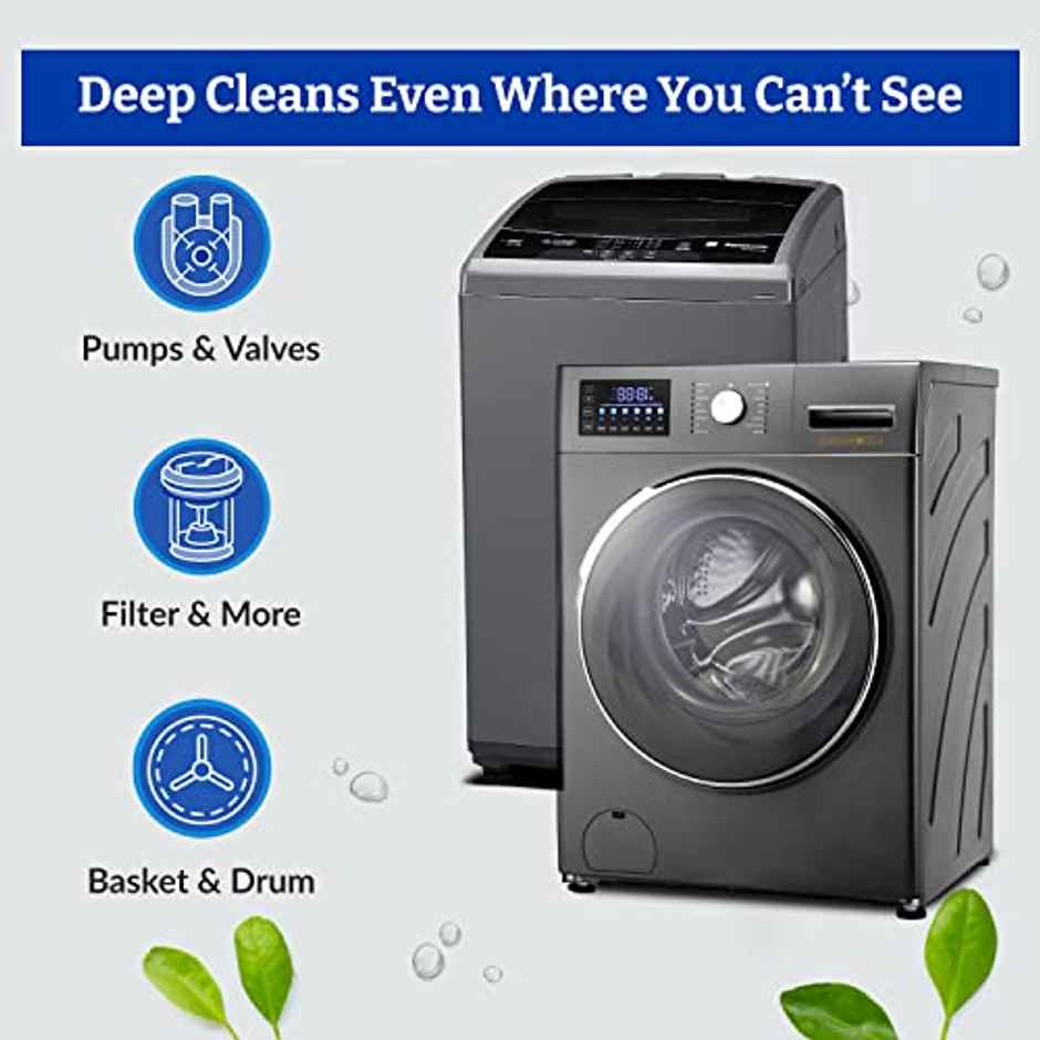Klenzmo Washing Machine Cleaner Powder (180g) & Klenzmo Chimney Cleaner And Kitchen Degreaser (400ml) Combo