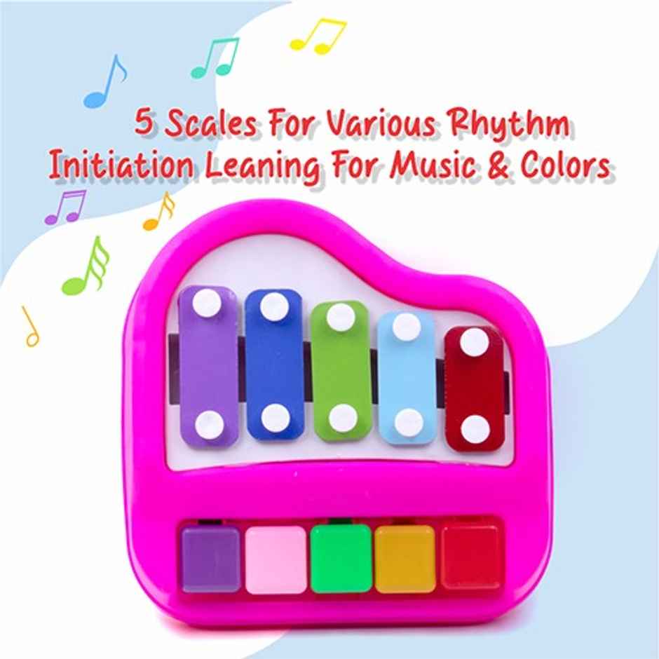 Aditi Toys Plastic Musical Piano Xylophone for Kids, Non-Toxic Suitable for Above 3 Years | Pink