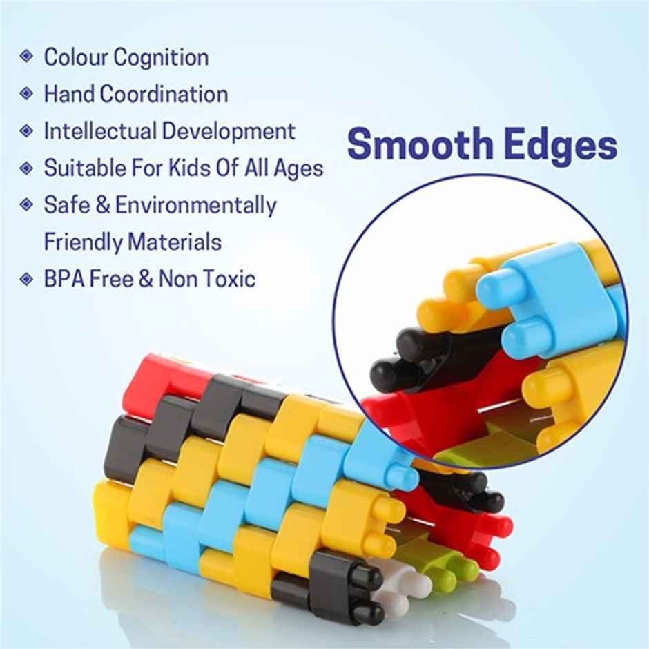 Aditi Toys Bullet Puzzle Blocks - 150 DIY Educational Building Blocks for Kids 3+, BIS Approved