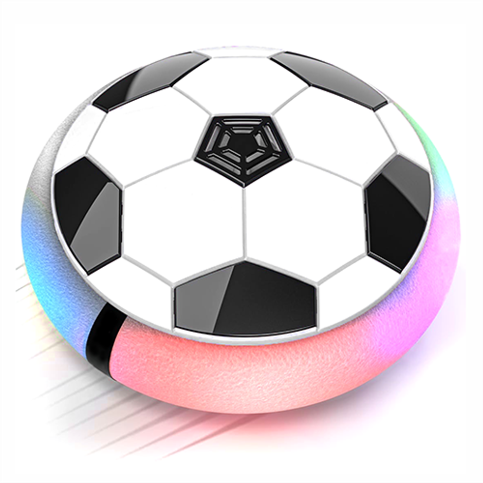 Aditi Toys Air Hover Soccer Light-Up Floating Ball with Soft Foam Bumper Indoor/Outdoor-Age 3+,White
