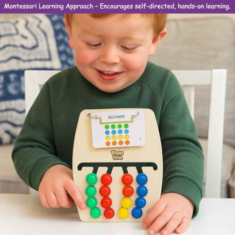 Storio Rapid Slide Montessori Puzzle | Color & Shape Matching Toy