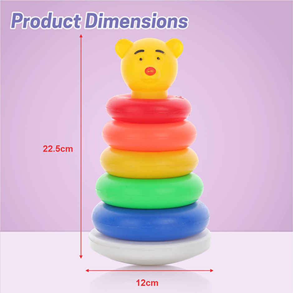 Aditi Toys MultiColour ABS Plastic Stacking Ring Toy for Kids - Sorting & Stacker, 06+ Months