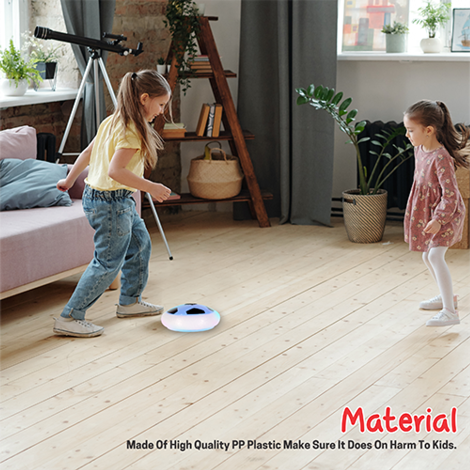 Aditi Toys Air Hover Soccer Light-Up Floating Ball with Soft Foam Bumper Indoor/Outdoor-Age 3+, Blue