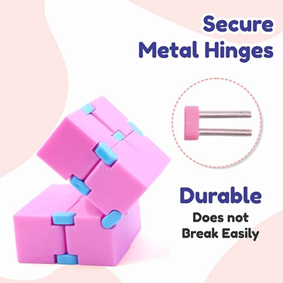 Aditi Toys Fidget Cube for Anxiety Relief-Durable & Safe, ABS Plastic Safe Material Age 3+ | Pink
