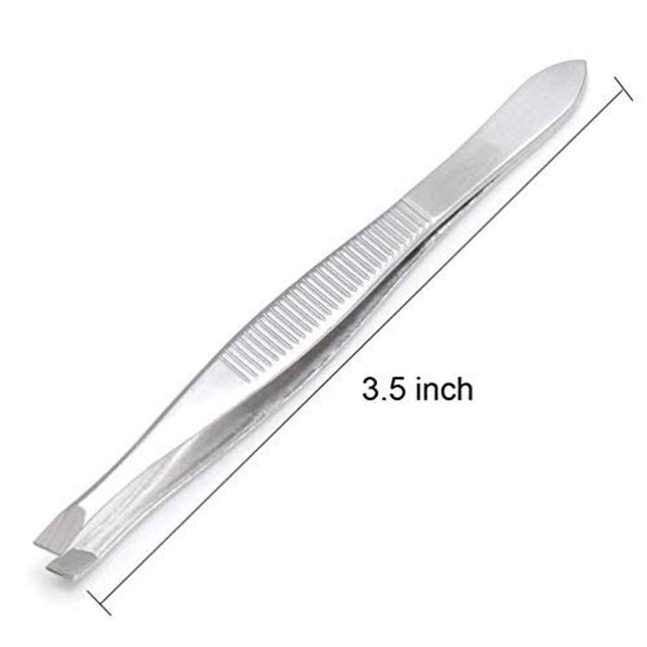 Beautiliss Tweezer Plucker with Square Tip for Precise Eyebrow Hair Removal and Grooming