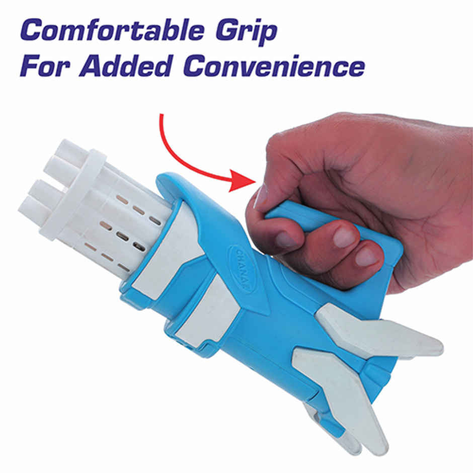 Aditi Toys 8-Hole Gatling Bubble Gun with Solution - Safe for Kids, Indoor/Outdoor 3+ |Light Blue