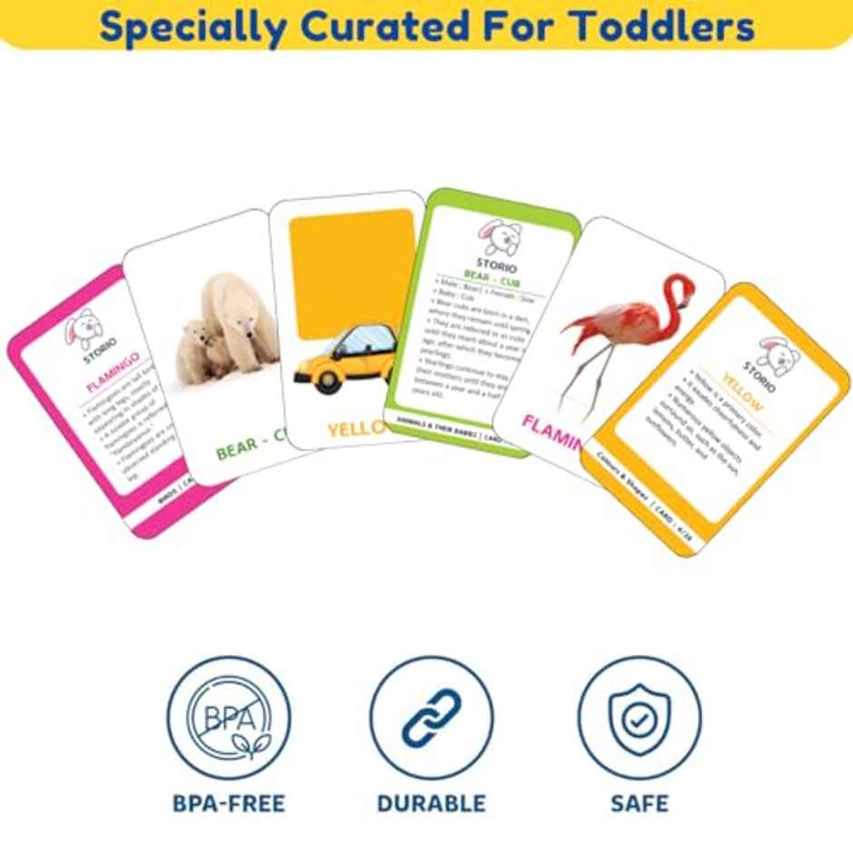 Storio 7-in-1 Early Learning Flashcards | 196 Cards for Kids | 12 + months