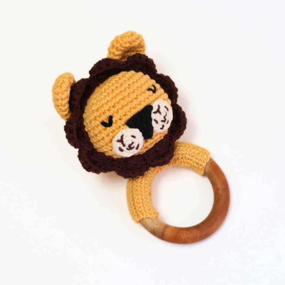 The Kalaa Store Handcrafted Lion Rattle