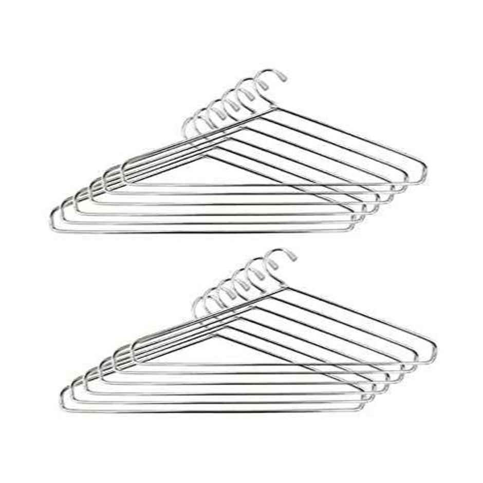 Jatin Plastic Ss Cloth Hangers | Set Of 6 | 1 Pcs