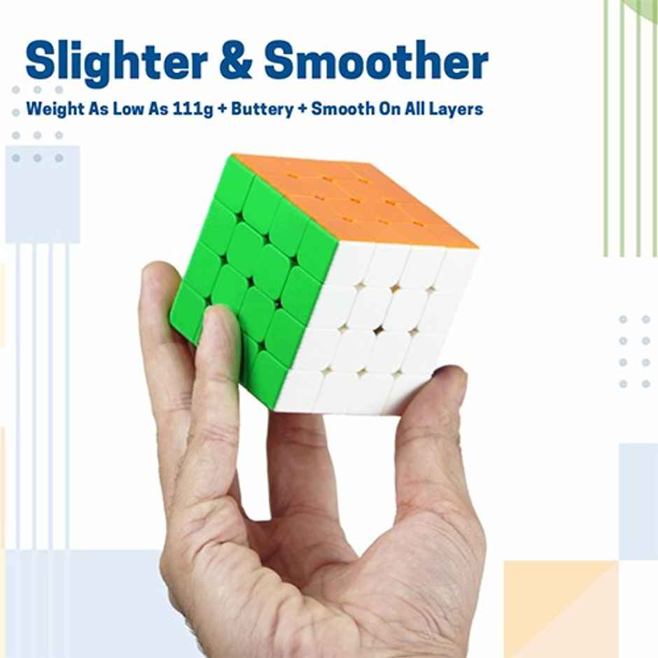 Aditi Toys 4x4 Cube for Kids, Speed Cube Puzzle for Kids & Adults, Stickerless Speed Cube - Age 6 Y+