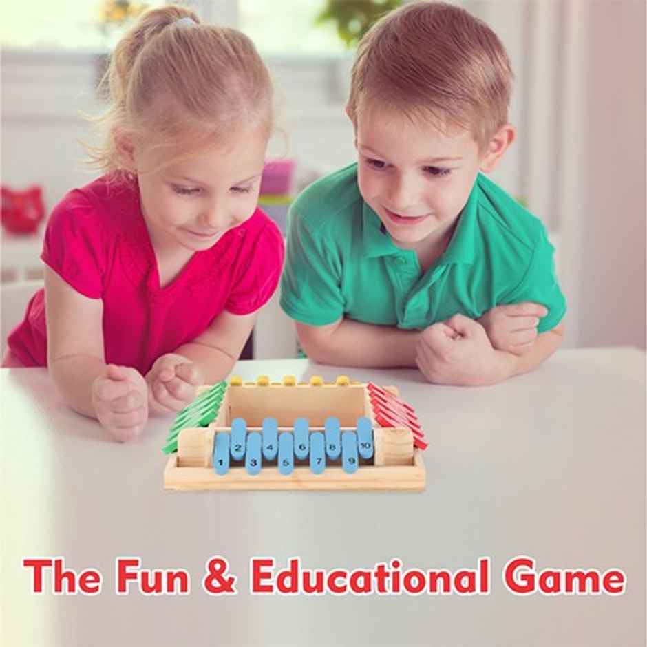 Aditi Toys Tabletop Shut The Box - Fun Wooden Dice Game for Kids 5+ to Improve Math & Motor Skills