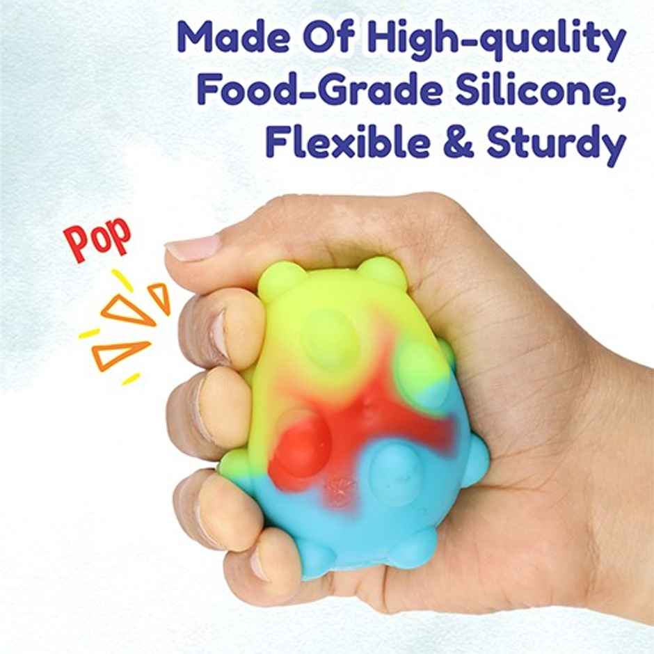 Aditi Toys Pop It Ball with LED - Light-Up Bubble Fidget Ball Toy for Kids' Sensory Fun