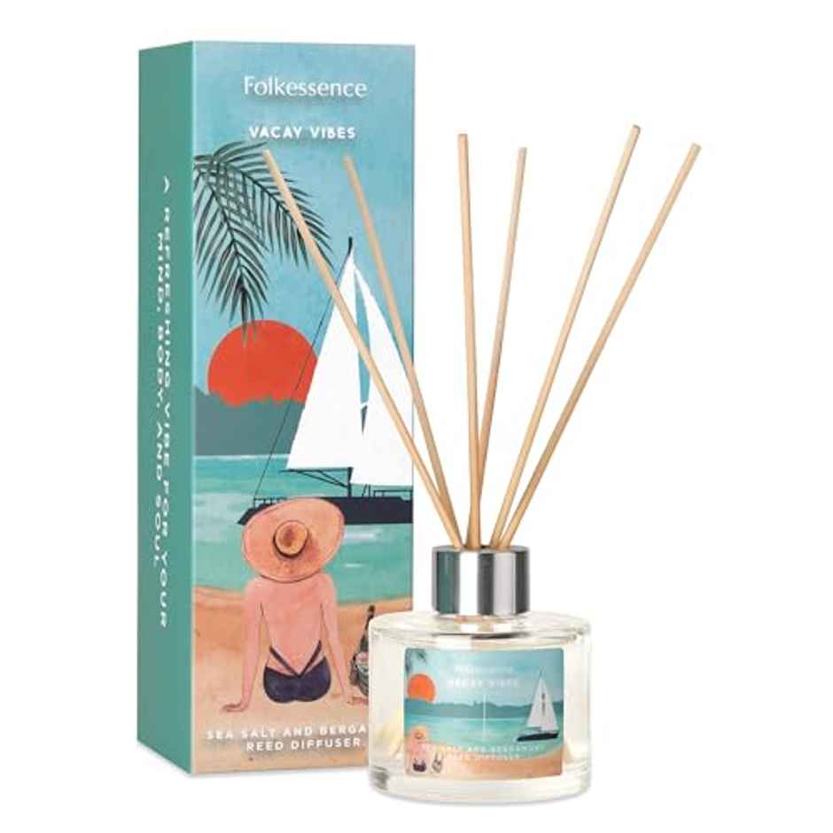 Folkulture Reed Diffuser, 100 ml Aroma , Sea Salt and Bergamont