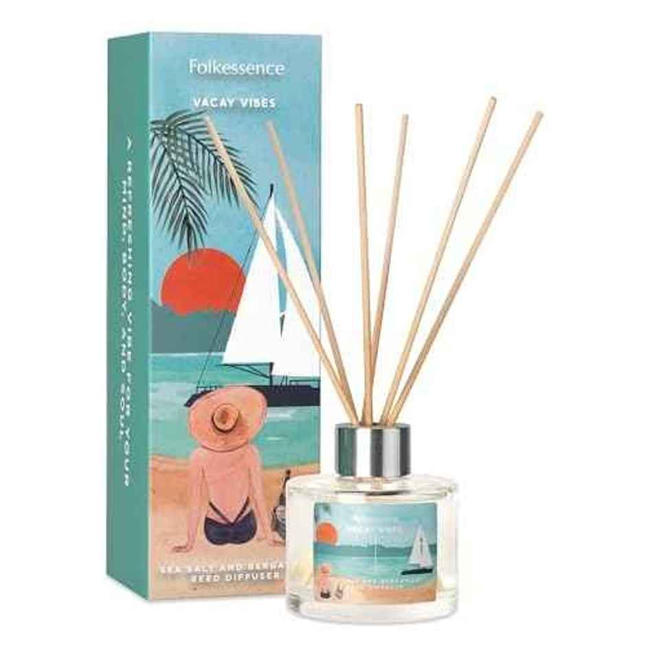 Folkulture Reed Diffuser, 100 ml Aroma , Sea Salt and Bergamont