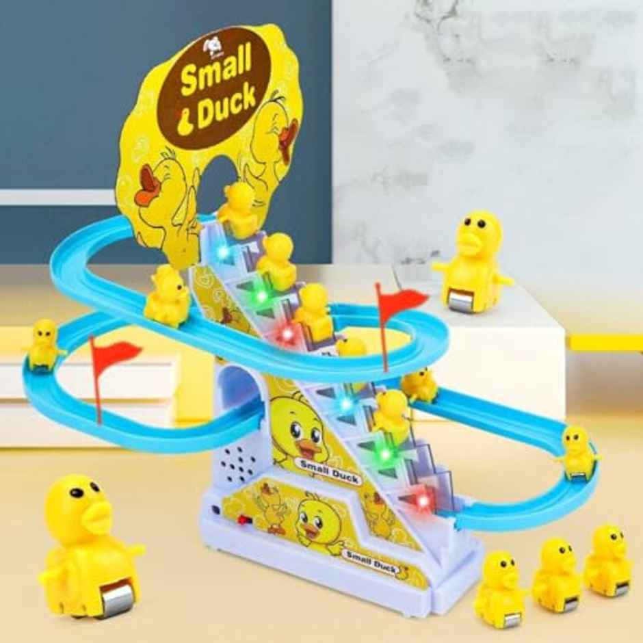 Storio Duck Slide Track Set | Stair Climbing Ducklings Toy