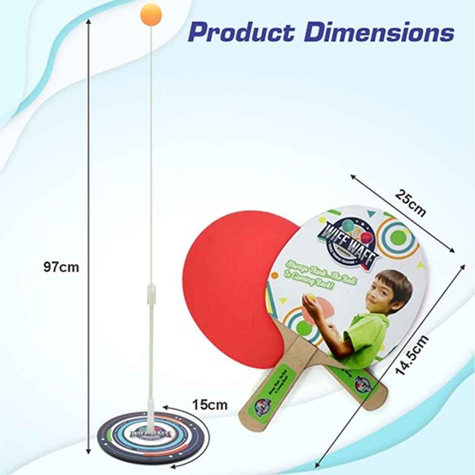 Aditi Toys Table Tennis Trainer - Elastic Shaft Ping Pong Set for Kids, Indoor & Outdoor Play, 5Y+