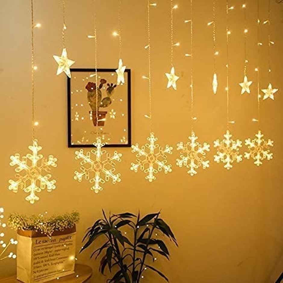 Quace Star Snowflake Curtain Light
