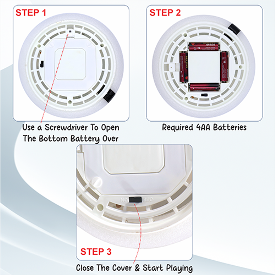 Aditi Toys Air Hover Soccer Light-Up Floating Ball with Soft Foam Bumper Indoor/Outdoor-Age 3+,White