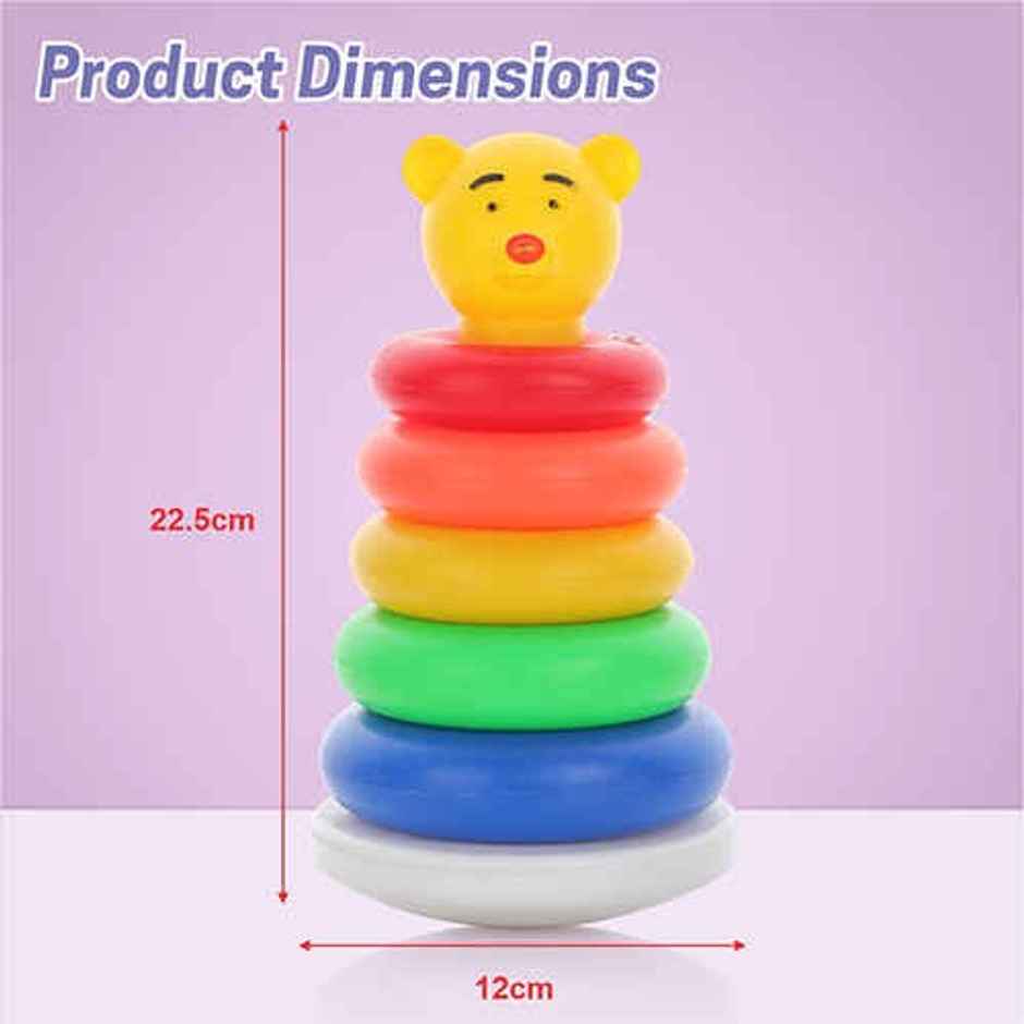Aditi Toys MultiColour ABS Plastic Stacking Ring Toy for Kids - Sorting & Stacker, 06+ Months