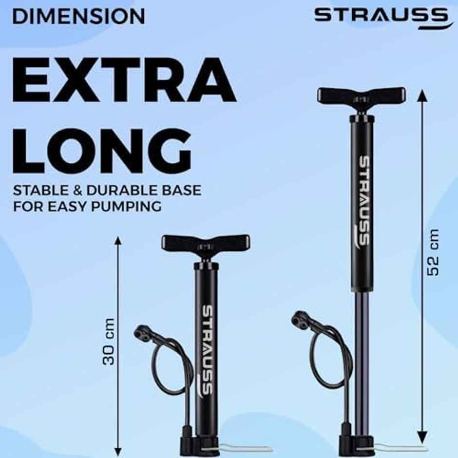 Strauss Bicycle Air Pump, (Black)