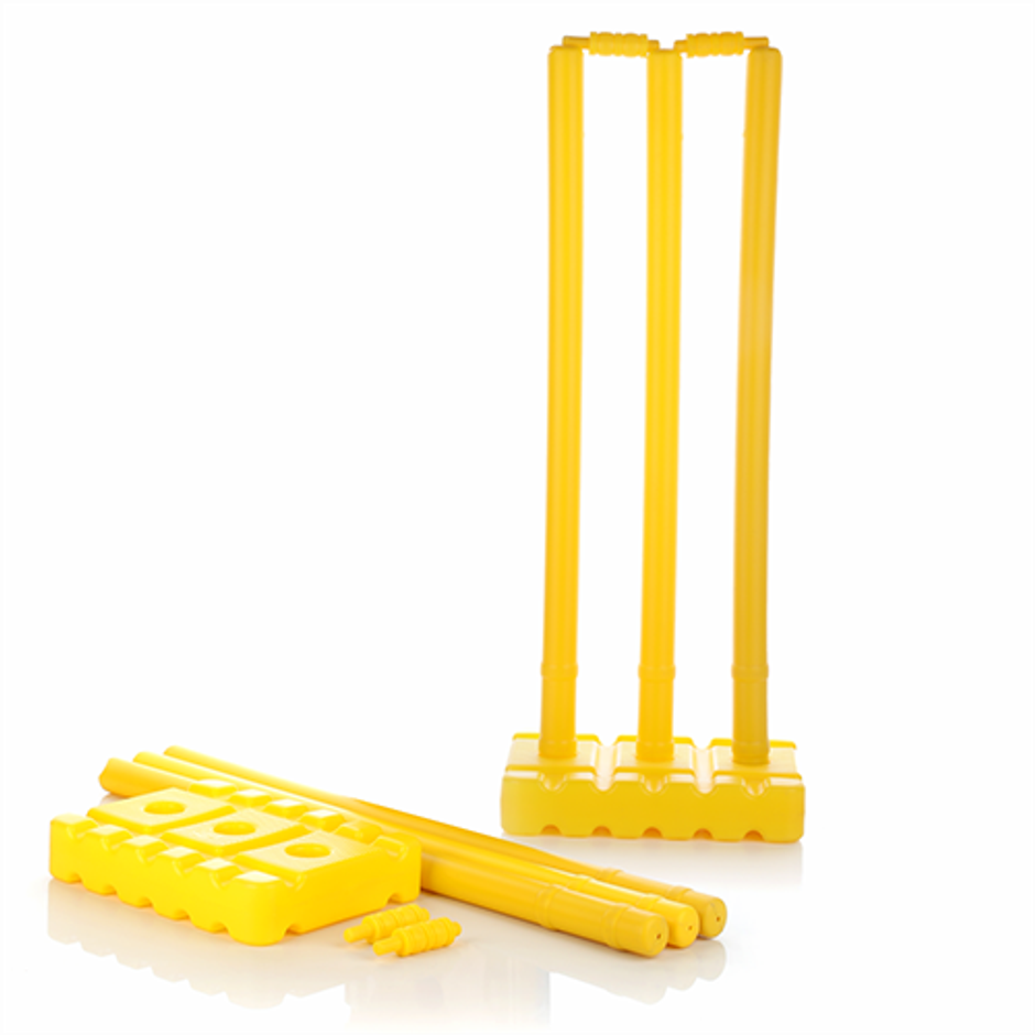 Aditi Toys Big Cricket Stumps Kit - 3 Stumps, 2 Bails & Stand for Kids, Indoor & Outdoor, Above 5Y+